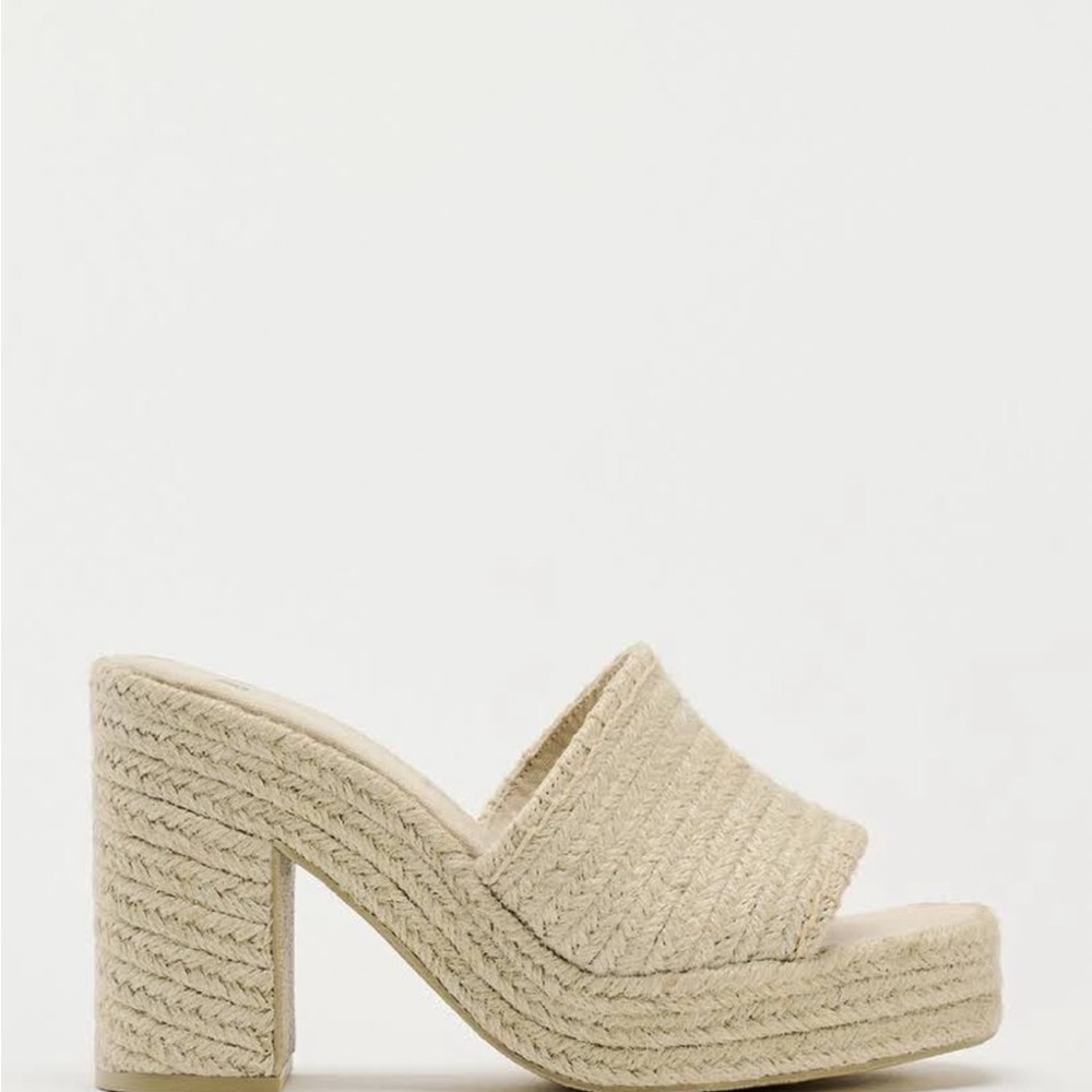 Women's Cream Platform Sandals